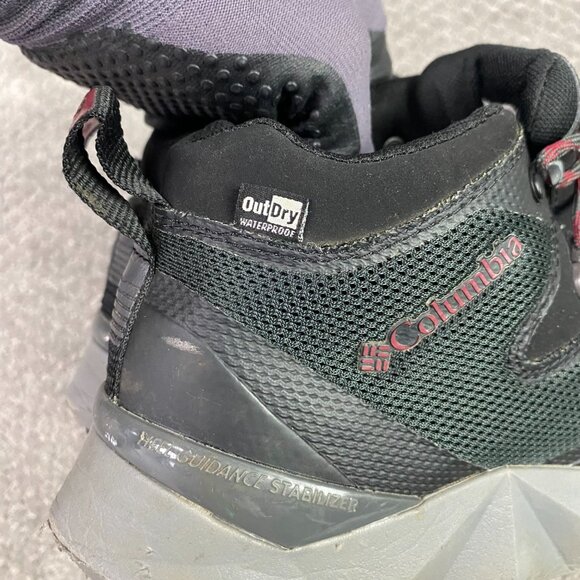 Columbia Facet 60 Outdry Shoes Boots Men's 8.5 Black Techlite Omni Grip Hiking - Picture 10 of 16